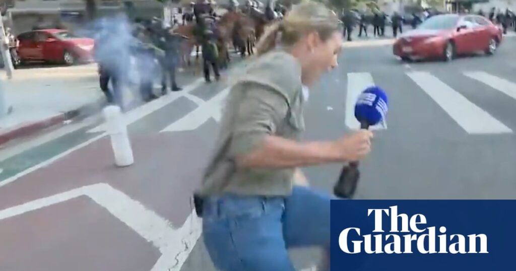 Australian reporter shot with rubber bullet while covering anti-Ice protests in Los Angeles | Australian media