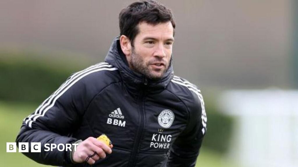 Brian Barry-Murphy runs during a Leicester City training session