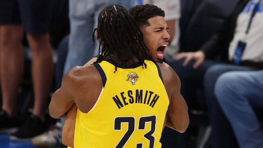 Caitlin Clark, Mahomes top reactions to Haliburton's Game 1 winner