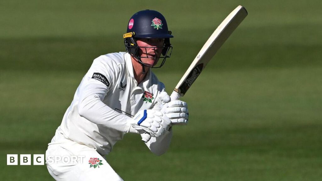 Keaton Jennings batting for Lancashire