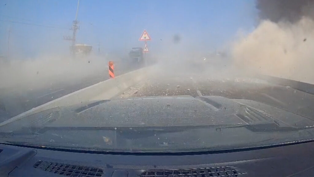 Dashcam captures huge blast in Ashdod in Israel