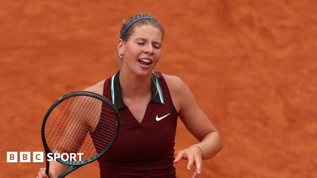 Hannah Klugman reacts during her French Open junior final defeat