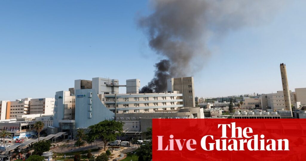 Israel-Iran conflict live: hospital in southern Israel ‘extensively damaged’ by Iran missile strike | Iran