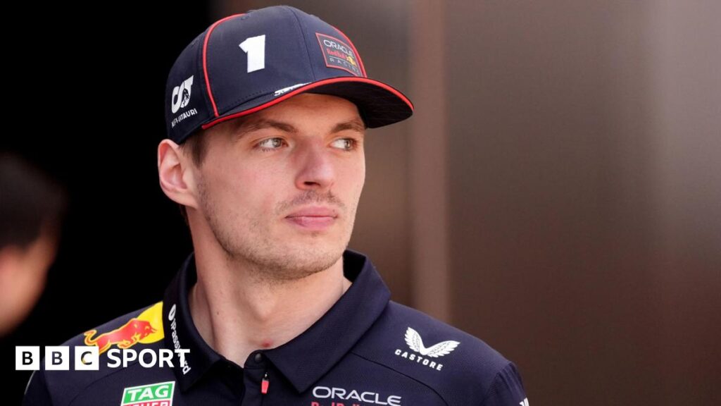 Max Verstappen looking pensive before the 2025 Spanish Grand Prix