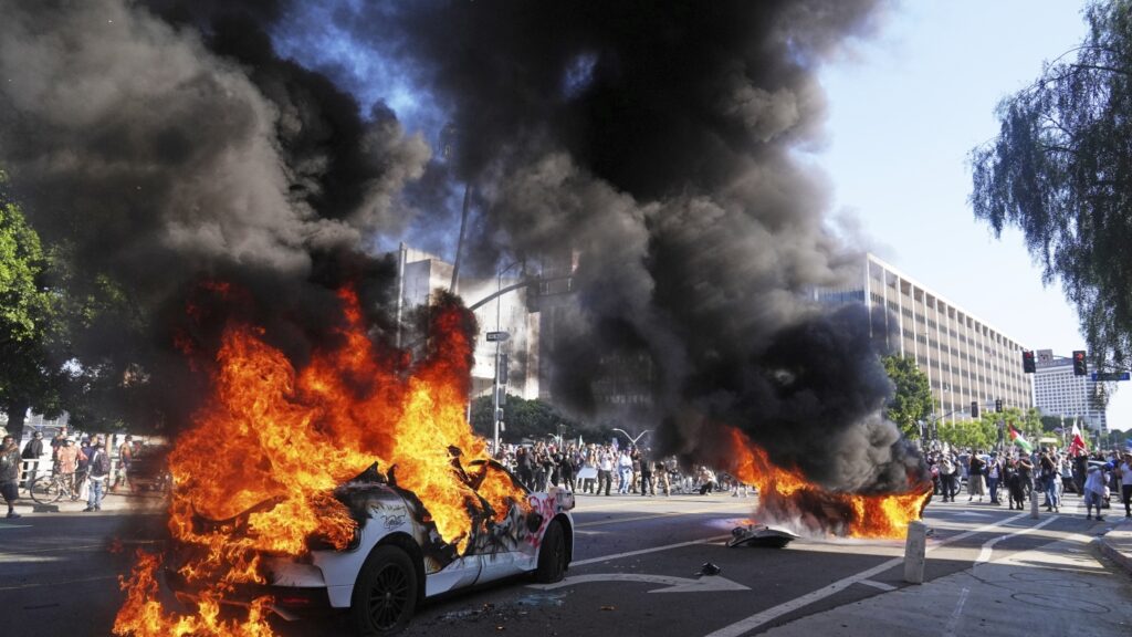 Protests continue for third day in Los Angeles : The Picture Show : NPR