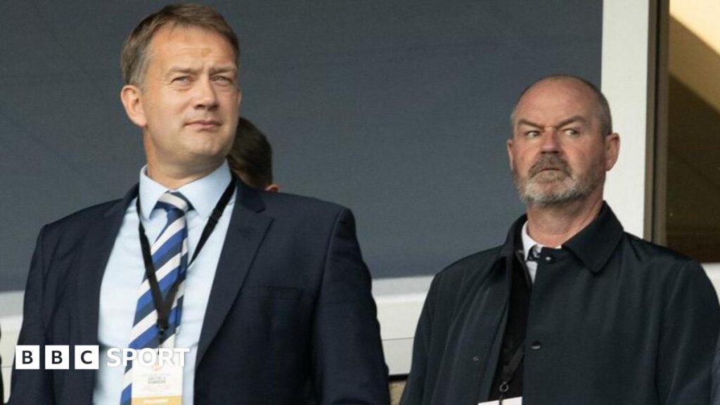 SFA chief executive Ian Maxwell and head coach Steve Clarke