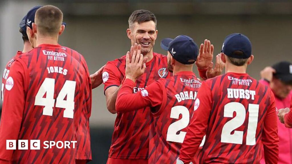 James Anderson celebrates a wicket