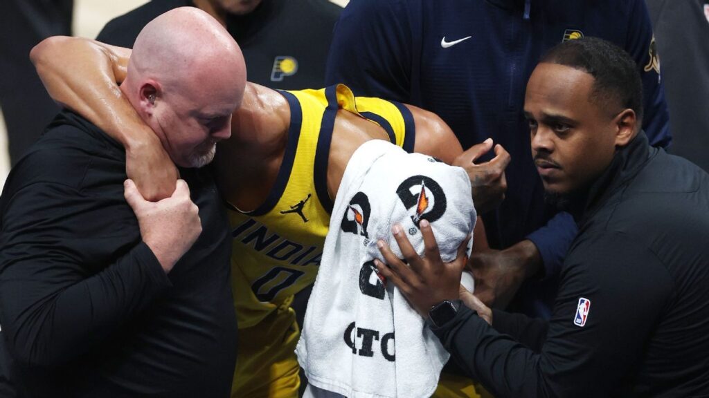 Tyrese Haliburton's injury prompts reactions from LeBron, Mahomes