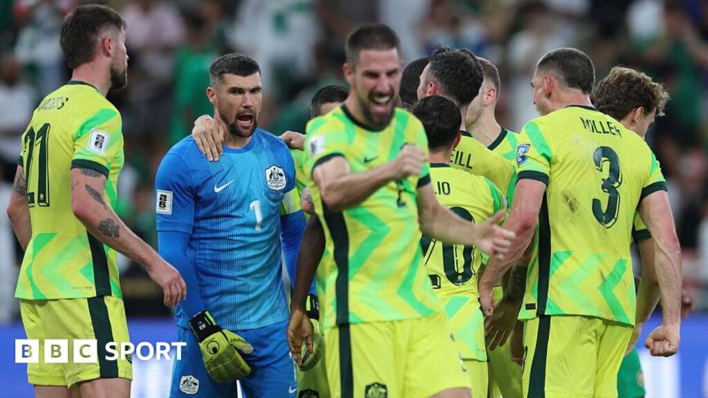 Australia players celebrate