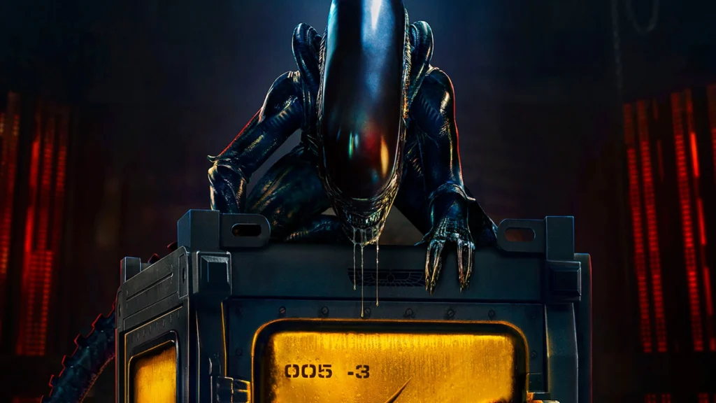 Alien: Earth promotional image – Alien on top of a refrigerator