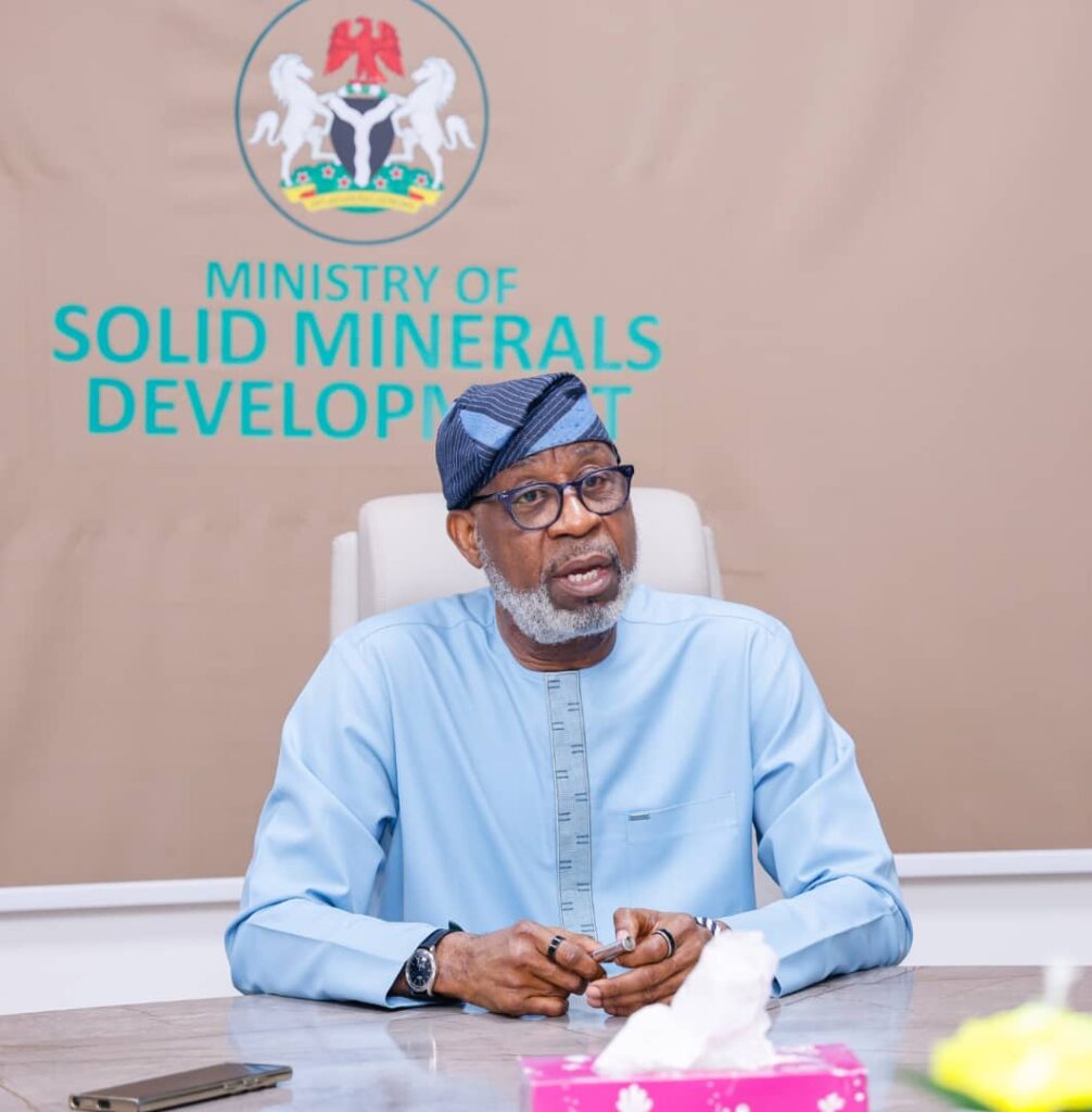 Minister of Solid Minerals Development Dr Dele Alake