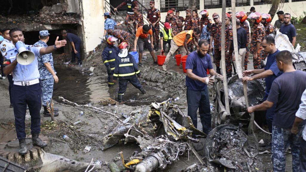 At least 19 dead after Bangladesh Air Force jet crashes into school : NPR