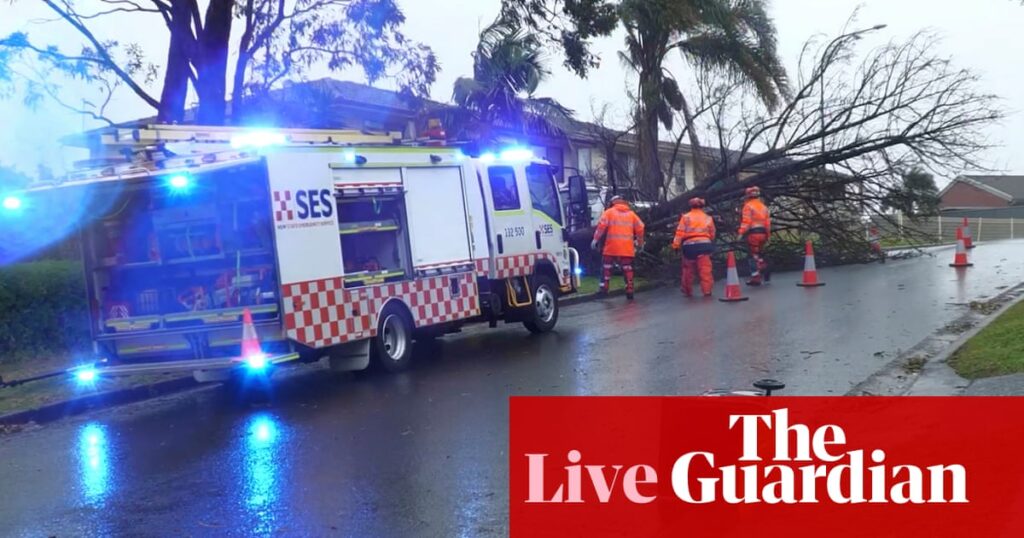 Australia news live: at least 37,000 NSW properties without power; Qantas confirms up to 6m customers affected by cyber attack | Australia news