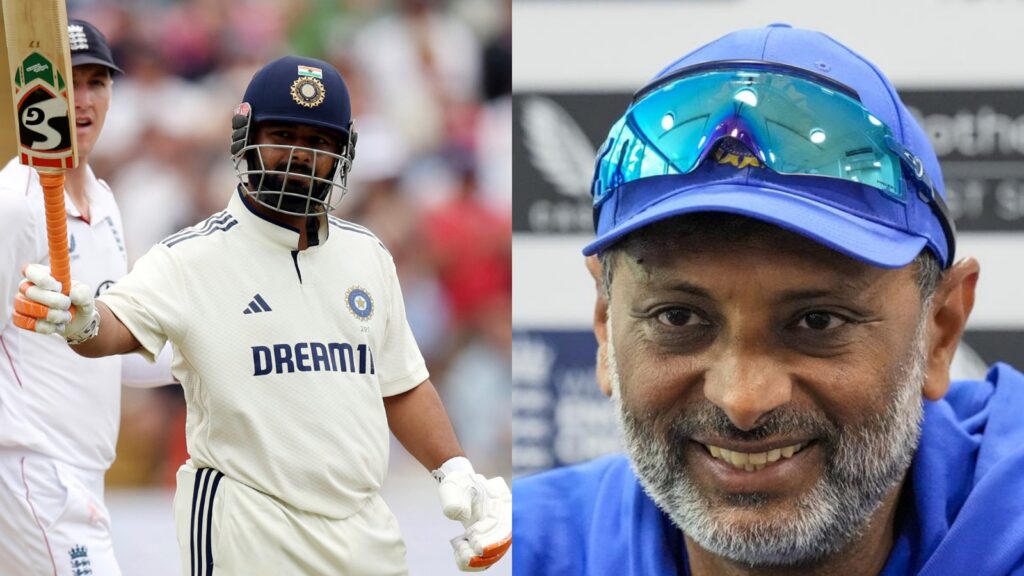 L-R: India's wicket-keeper batter Rishabh Pant and batting coach Sitanshu Kotak. (AP/PTI)