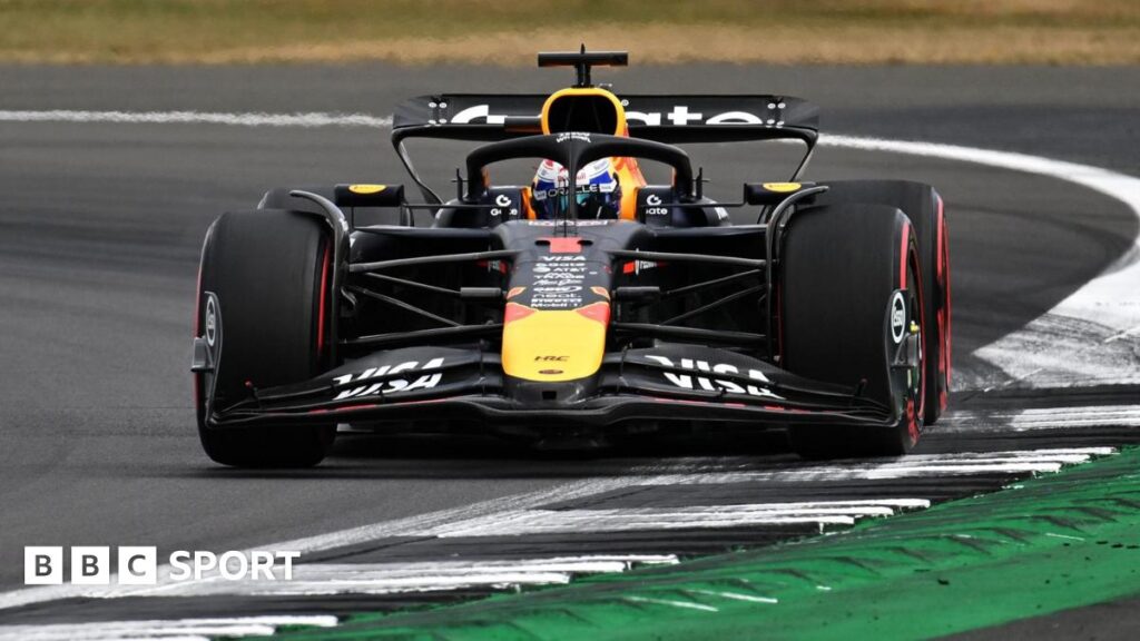 Max Verstappen driving the Red Bull during British Grand Prix qualifying