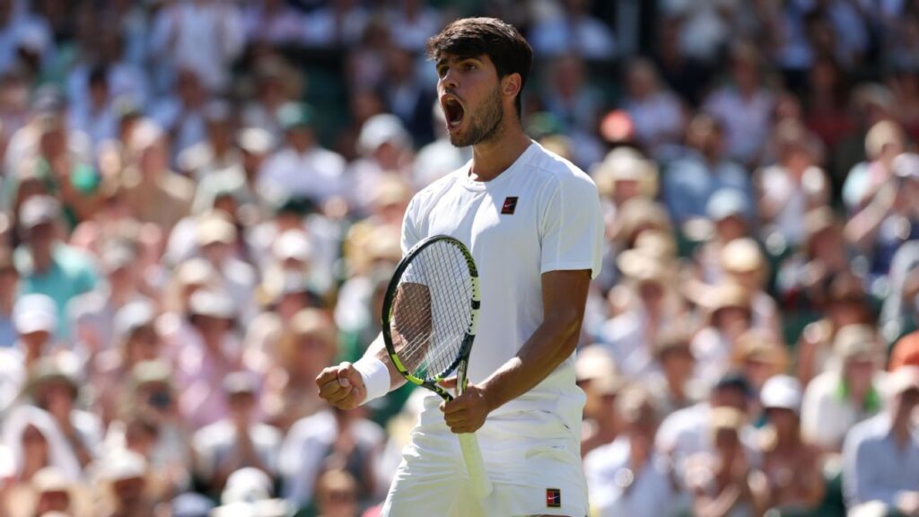 Carlos Alcaraz on the cusp of joining Wimbledon three-peat club