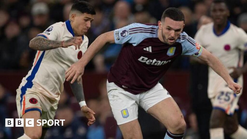 Action from a Chelsea v Aston Villa Premier League match