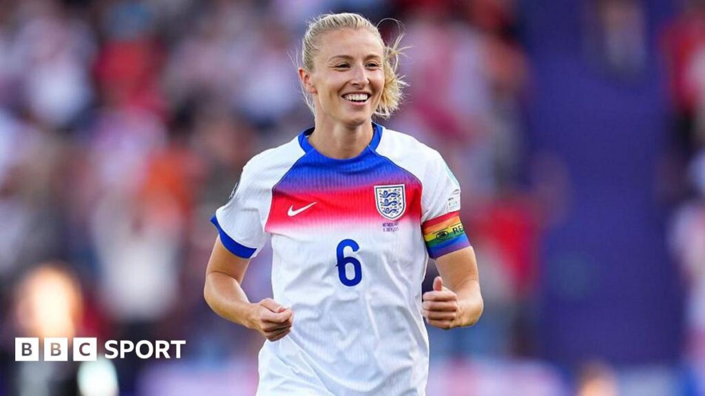 Leah Williamson during the 6-1 win over Wales