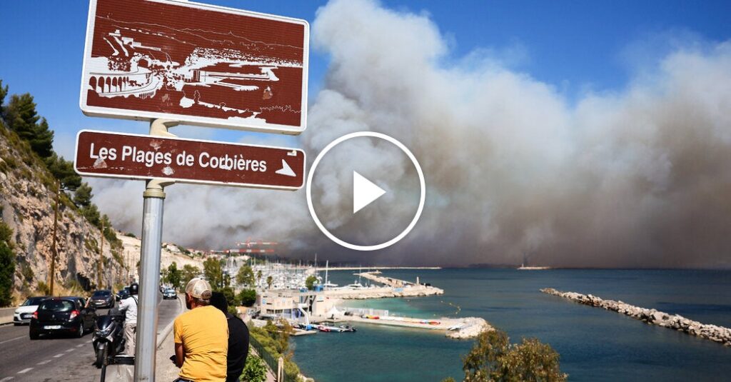 Fire Rages Near Marseille