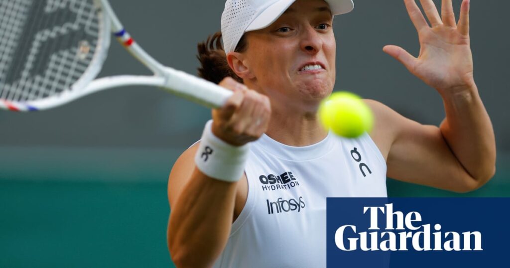 Iga Swiatek makes hay on Wimbledon grass after Clara Tauson’s serving skill deserts her | Wimbledon 2025