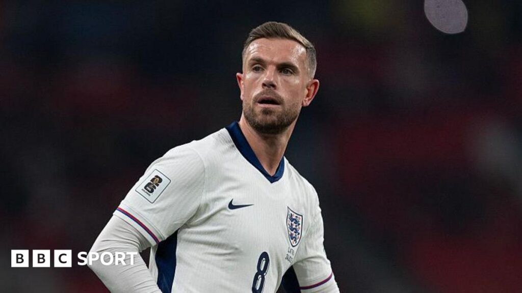 Jordan Henderson in action for England
