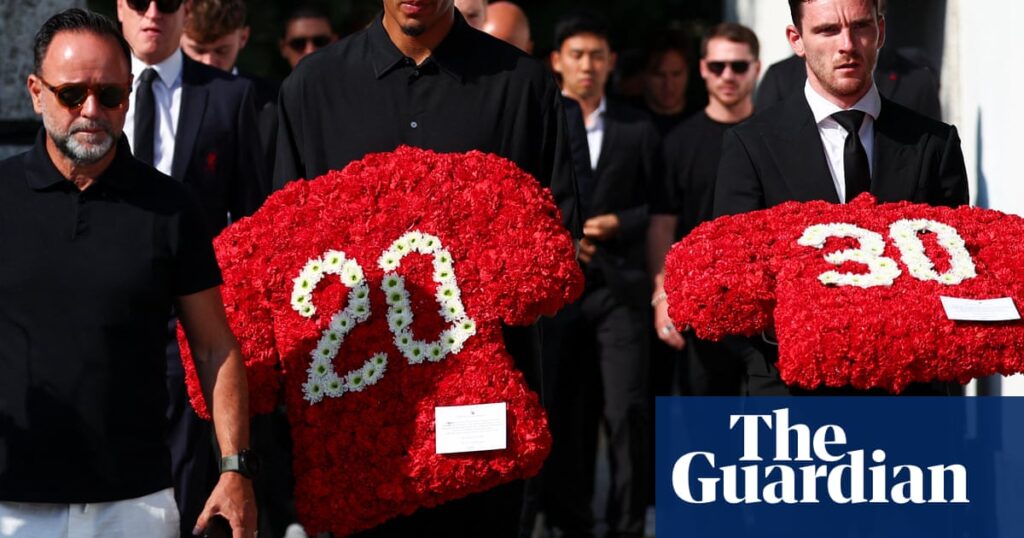 Liverpool players join mourners in Portugal for Diogo Jota’s funeral | Liverpool