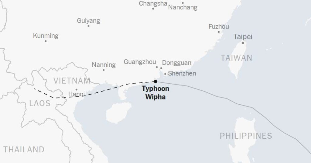 Map: Tracking Typhoon Wipha - The New York Times