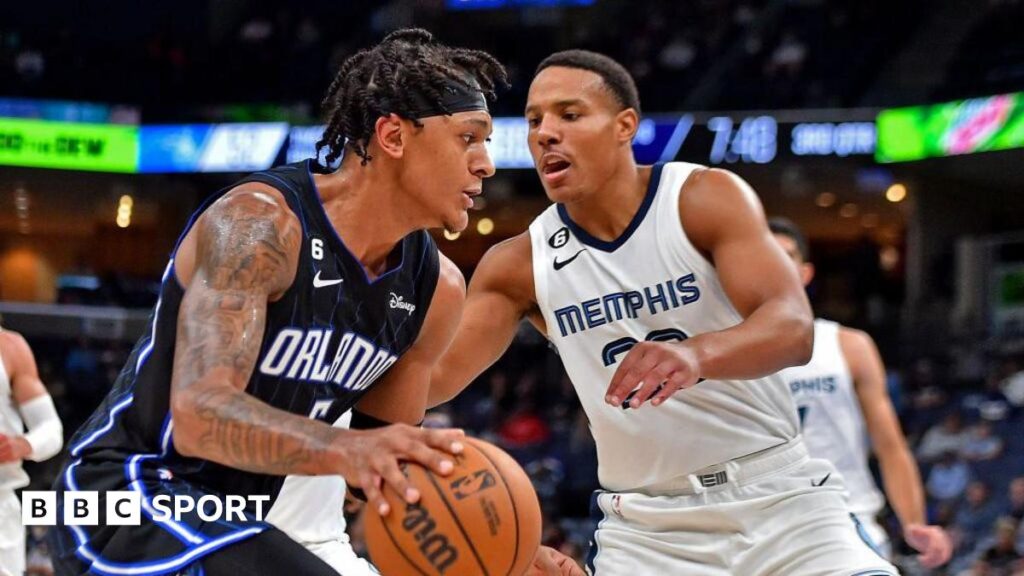 Paolo Banchero of the Orlando Magic and Desmond Bane of the Memphis Grizzlies