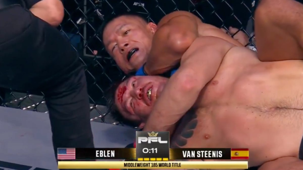 PFL Africa insanity! Costello van Steenis sleeps Johnny Eblen at buzzer