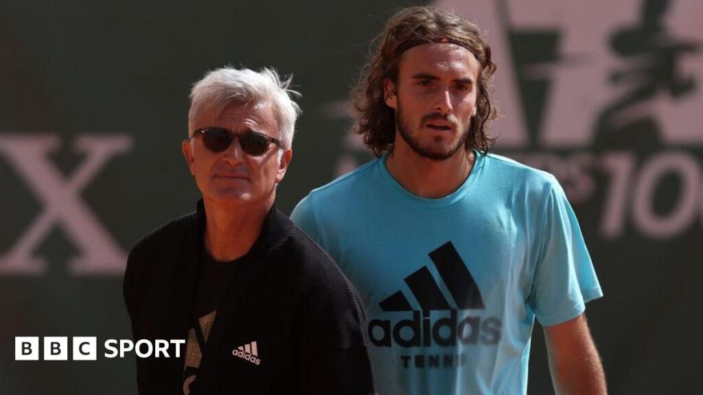 Apostolos Tsitsipas (left)and son Stefanos (right)