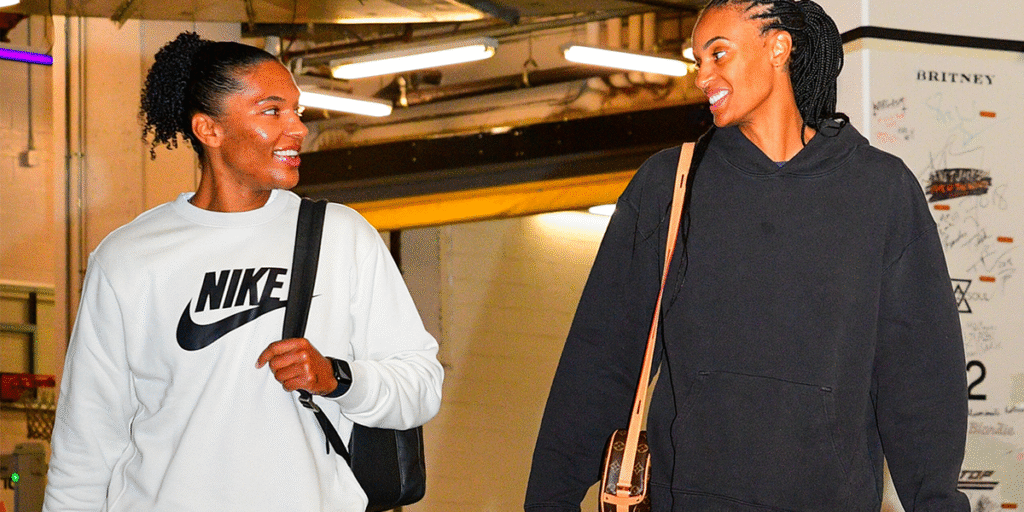 WNBA lesbian power couple reunites on court