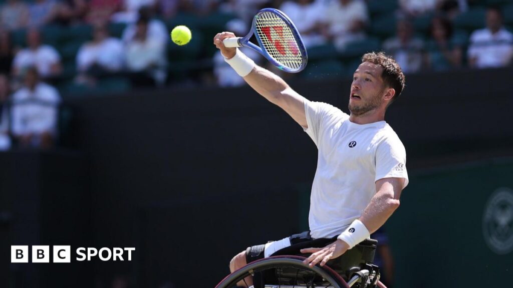 Alfie Hewett in action during this year's Wimbledon