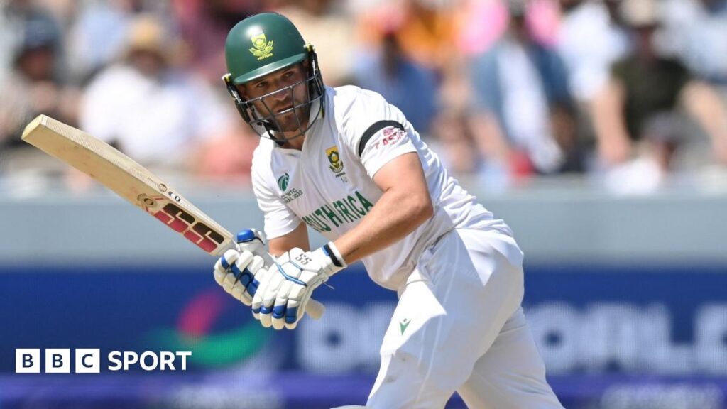 Wiaan Mulder batting for South Africa