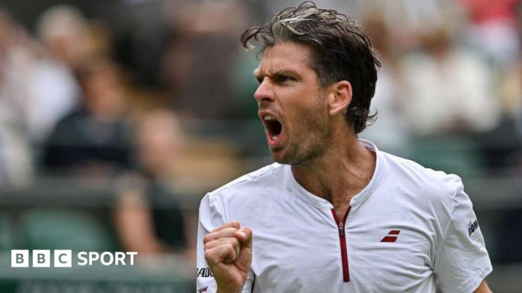 Cameron Norrie celebrates his win