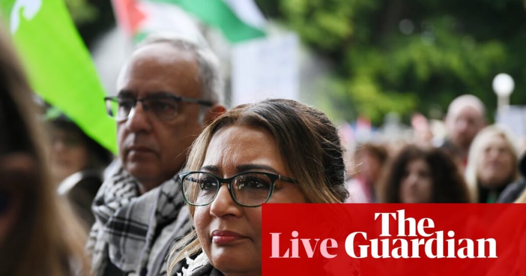 Australia news live: Sydney Harbour Bridge closes with Mehreen Faruqi and Craig Foster among speakers at pro-Palestine protest march | Australia news