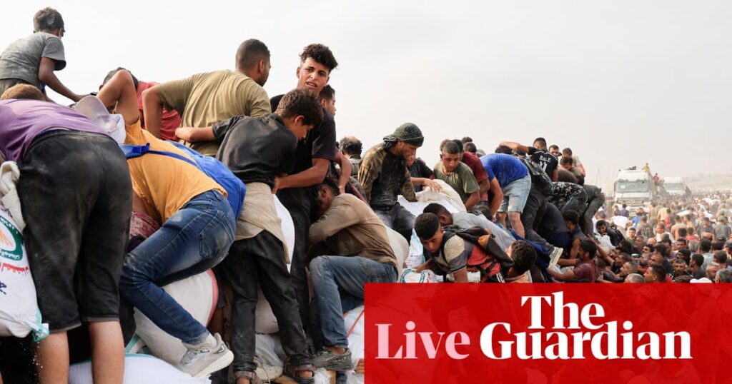 Middle East crisis live: 25 foreign ministers issue joint call for ‘flood’ of aid into Gaza | Gaza