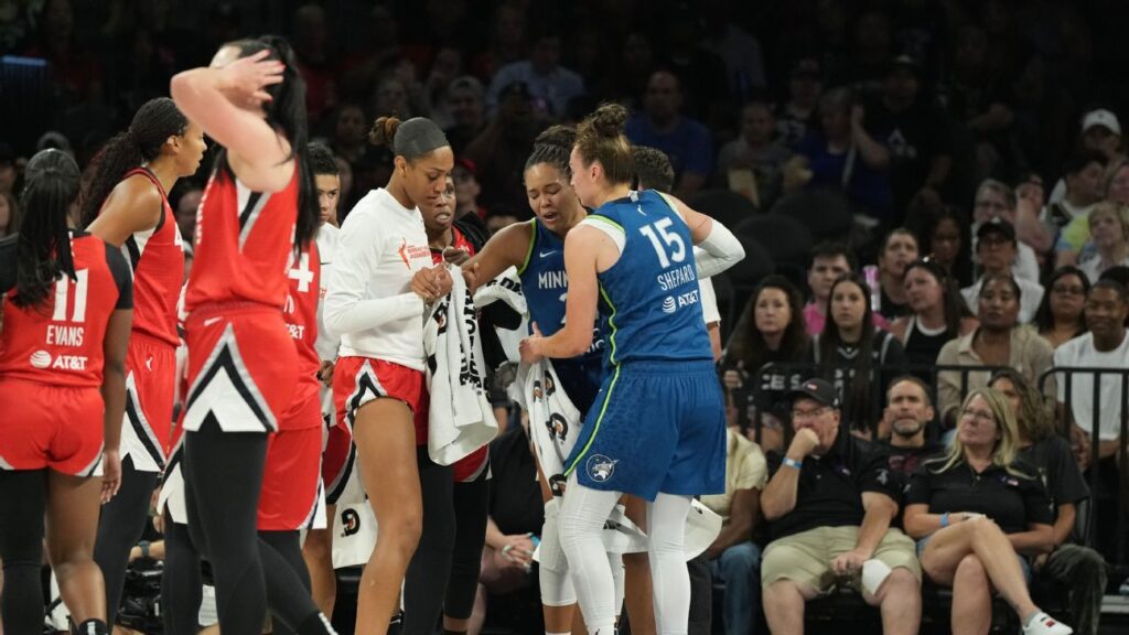 Napheesa Collier exits Lynx's rout of Aces with ankle injury