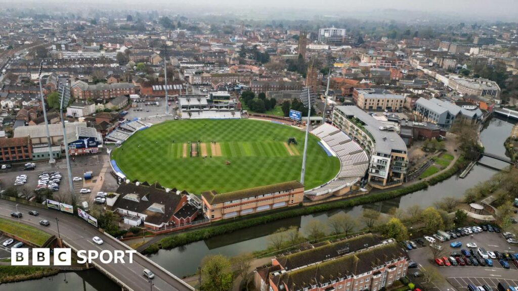 A general view from the air of Somerset's County Ground