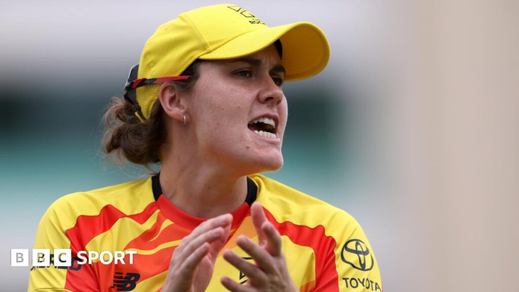 Nat Sciver-Brunt playing for Trent Rockets