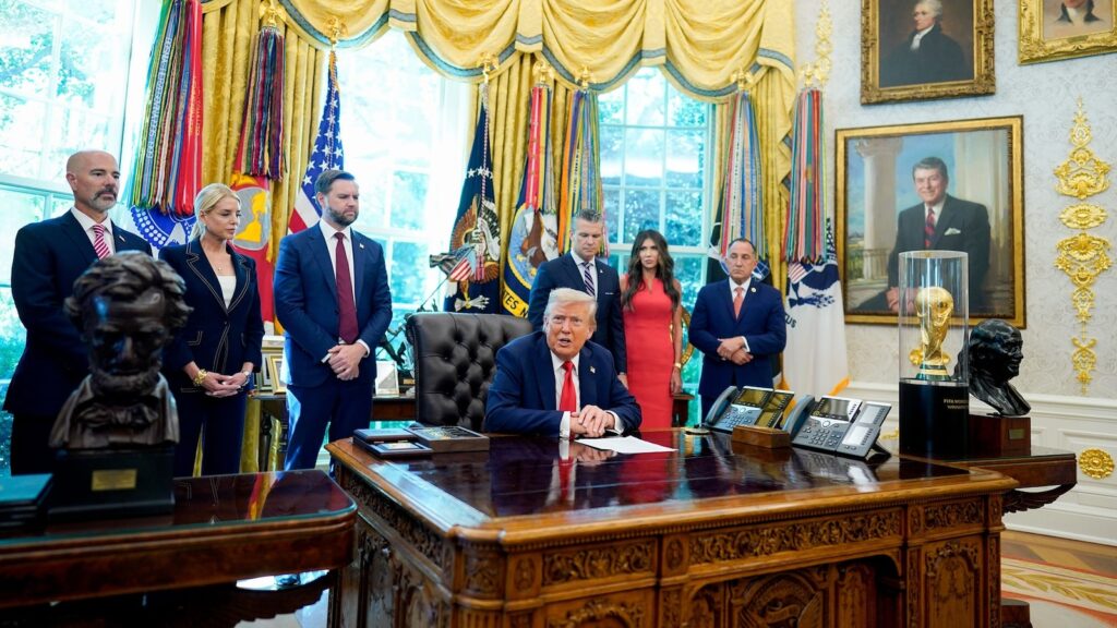 Trump admin live updates: Trump signs orders targeting cashless bail, flag burning