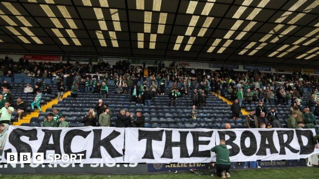 There were notable gaps in the Celtic away end for the first 12 minutes at Rugby Park