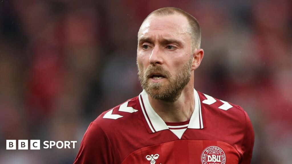 Christian Eriksen playing for Denmark