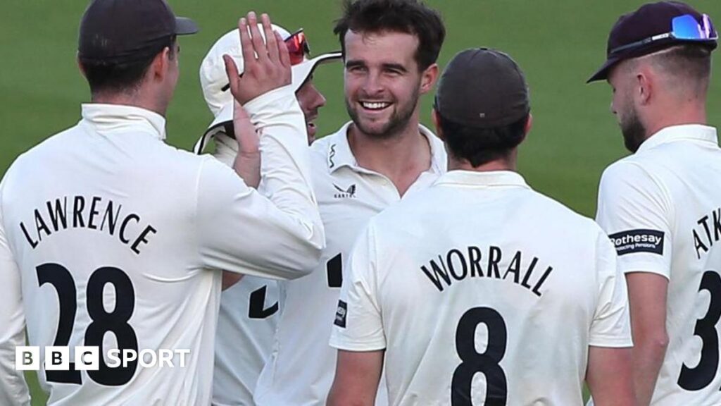 Surrey celebrate wicket