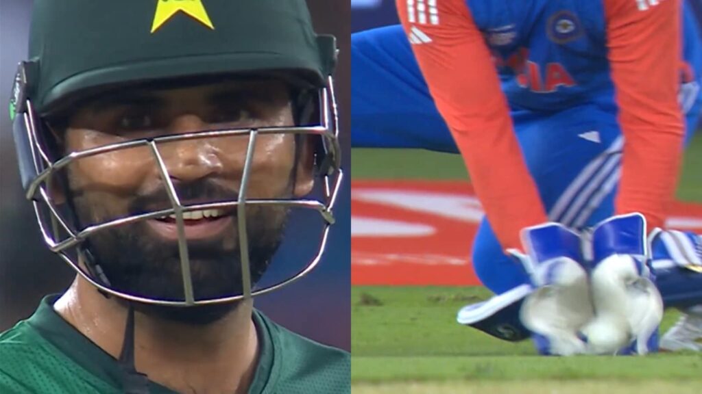 Hardik's off cutter found the edge of Fakhar's bat and Samson immediately claimed the catch. (Photo Credit: Sony LIV-X Screenshot)