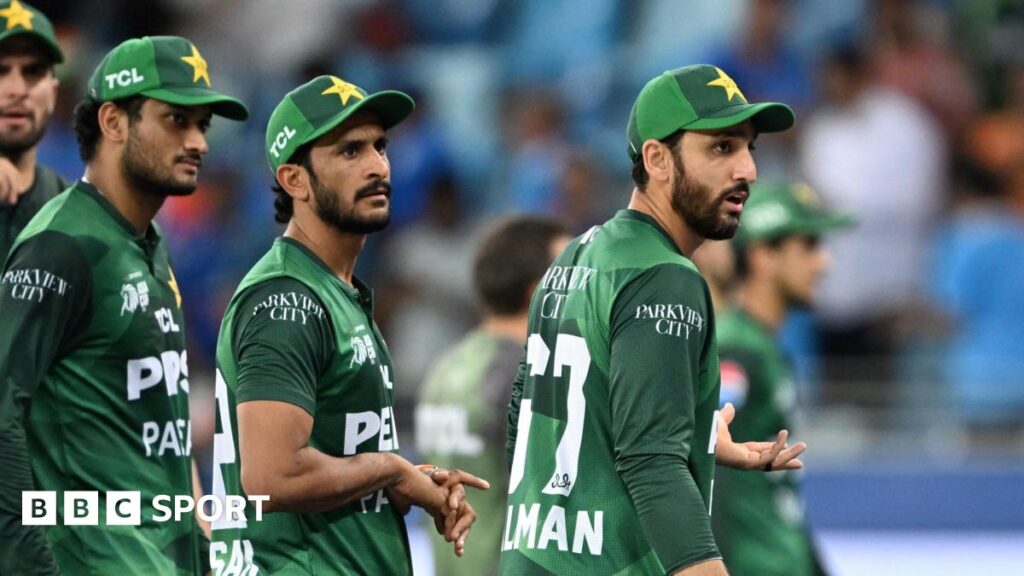 Pakistan's players at the end of the match