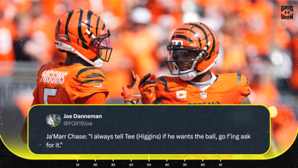 Ja'Marr Chase Says He Told Tee Higgins to 'F--king Ask' for Targets from Bengals