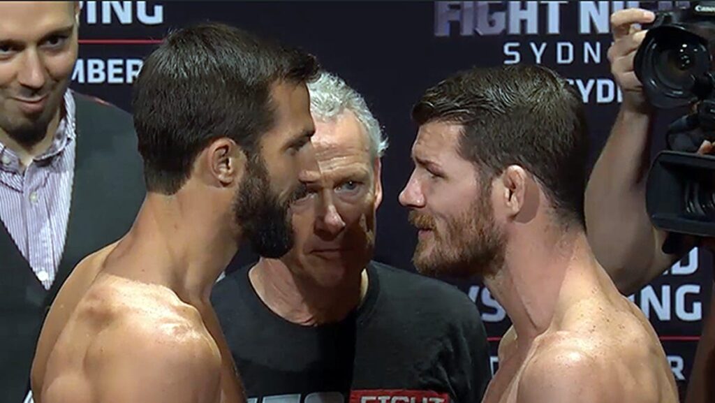 Michael Bisping reacts to Luke Rockhold's KO loss at Misfit Boxing 22