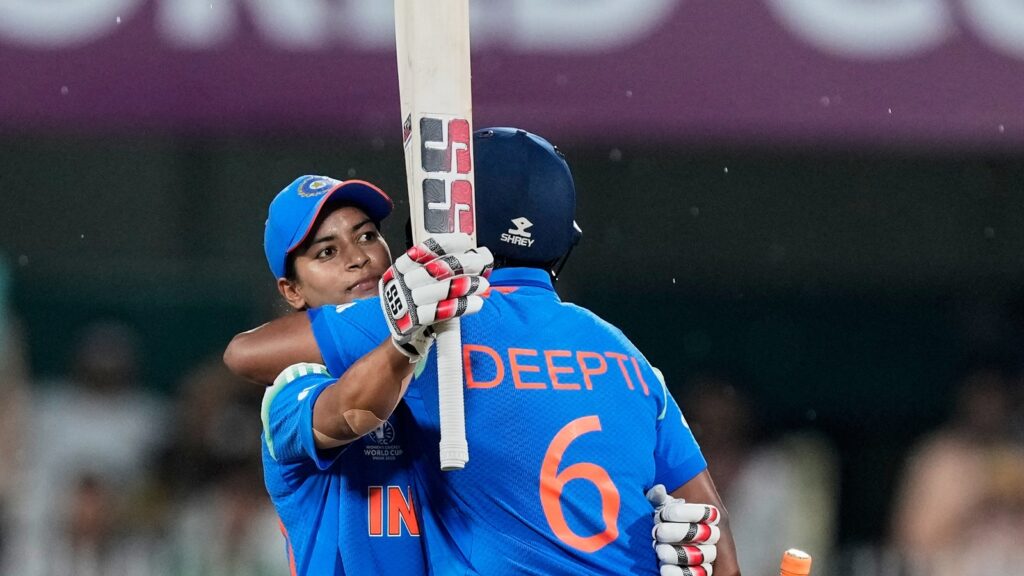 While Amanjot predominantly targeted the square leg-midwicket region, Deepti swept anything and everything that was pitched up to her, ran hard between the wickets and never let her strike rate drop far behind run-a-ball (AP Photo)