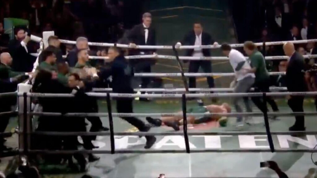 UFC Hall of Famer Wanderlei Silva knocked out cold in wild post-fight brawl after exhibition boxing match
