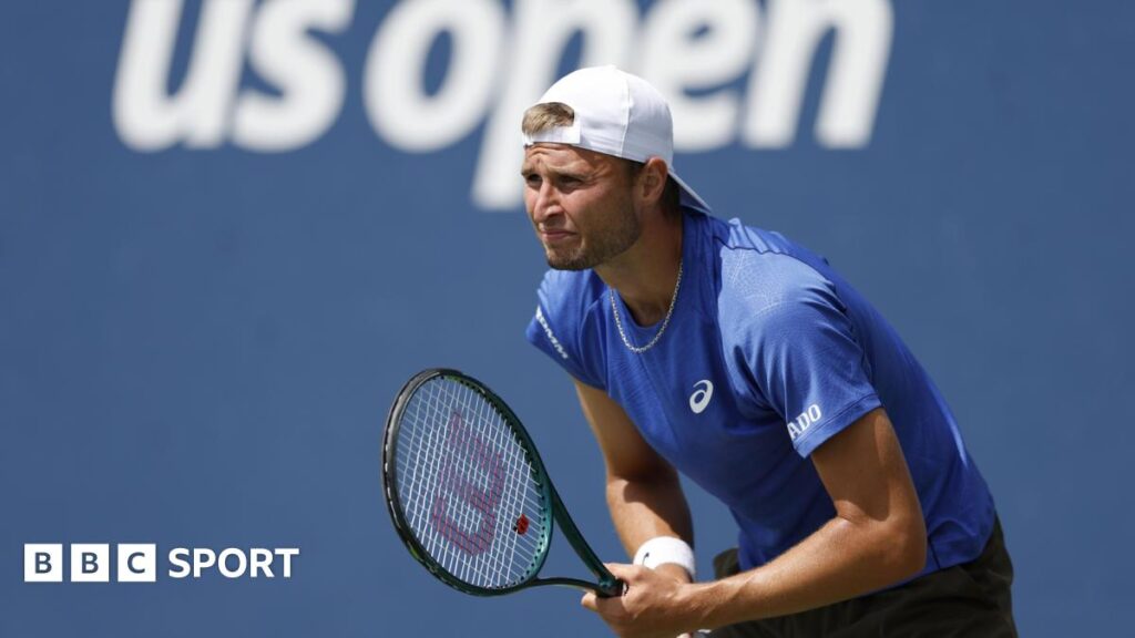 Leandro Riedi in action at the US Open